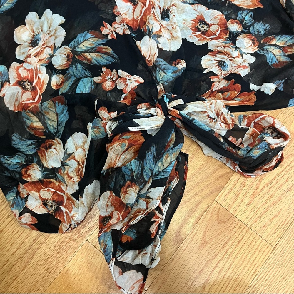 Nicholas Dark Floral Silk Blouse - Picture 8 of 14